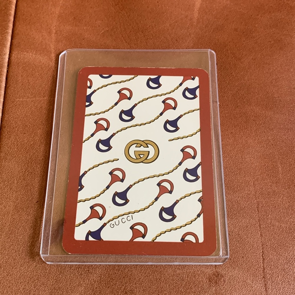 Gucci GG Horsebit Playing Cards - Red and Cream